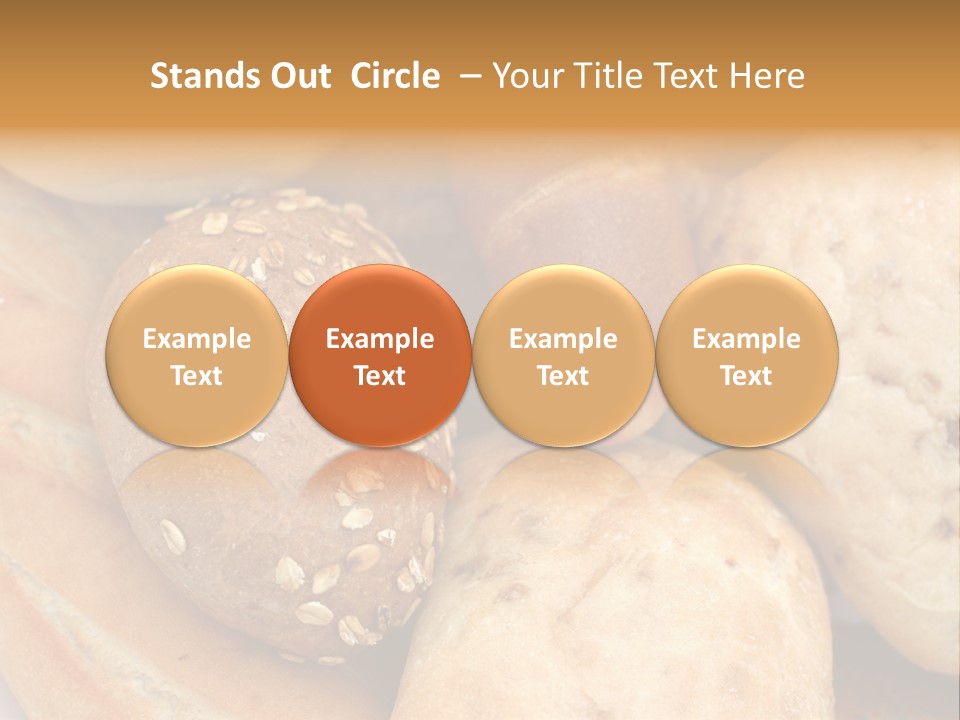 A Bunch Of Breads And Rolls On A Plate PowerPoint Template