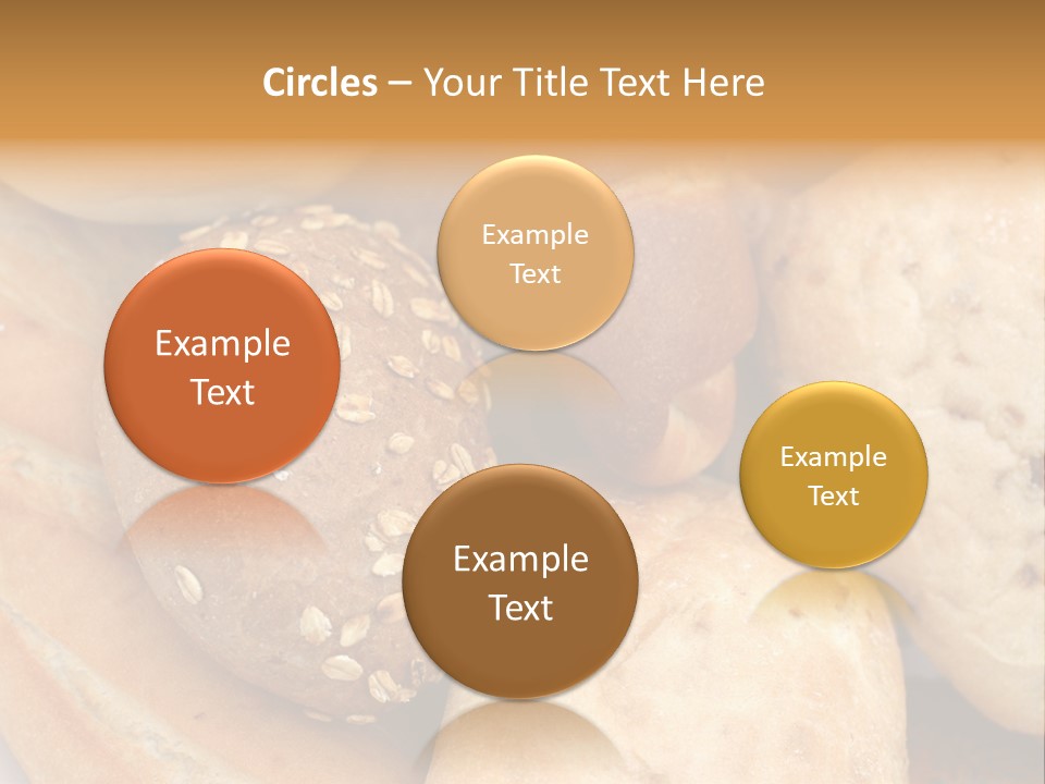 A Bunch Of Breads And Rolls On A Plate PowerPoint Template