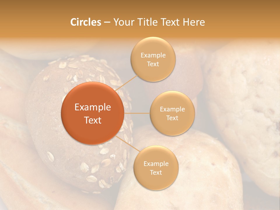 A Bunch Of Breads And Rolls On A Plate PowerPoint Template