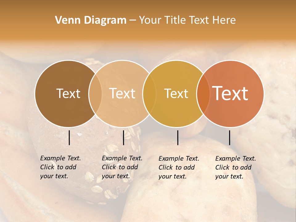 A Bunch Of Breads And Rolls On A Plate PowerPoint Template