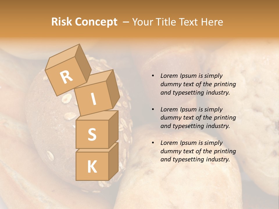 A Bunch Of Breads And Rolls On A Plate PowerPoint Template