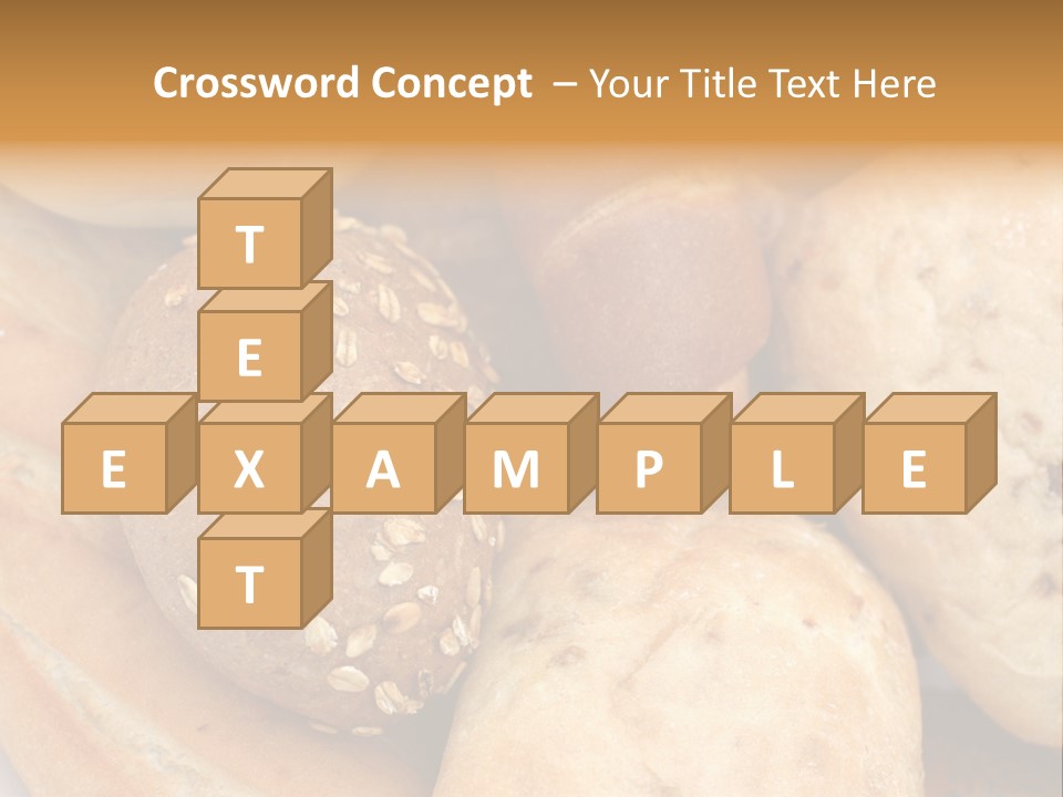 A Bunch Of Breads And Rolls On A Plate PowerPoint Template