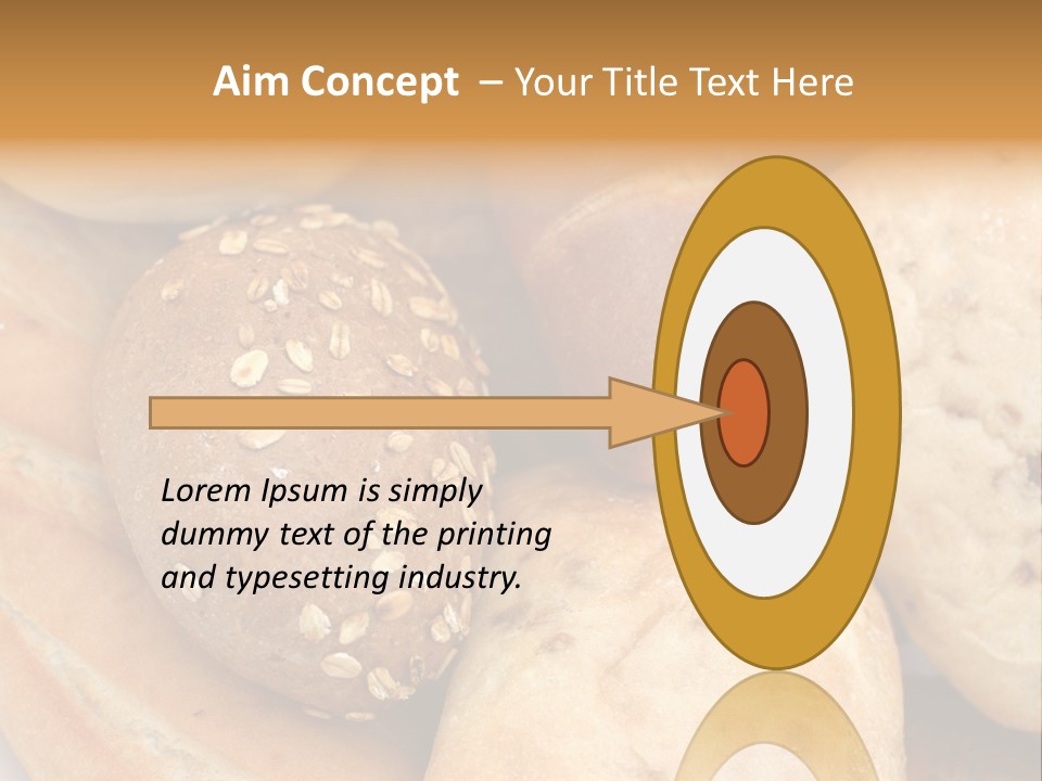 A Bunch Of Breads And Rolls On A Plate PowerPoint Template