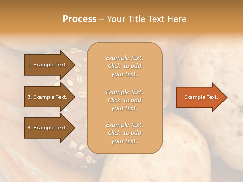 A Bunch Of Breads And Rolls On A Plate PowerPoint Template