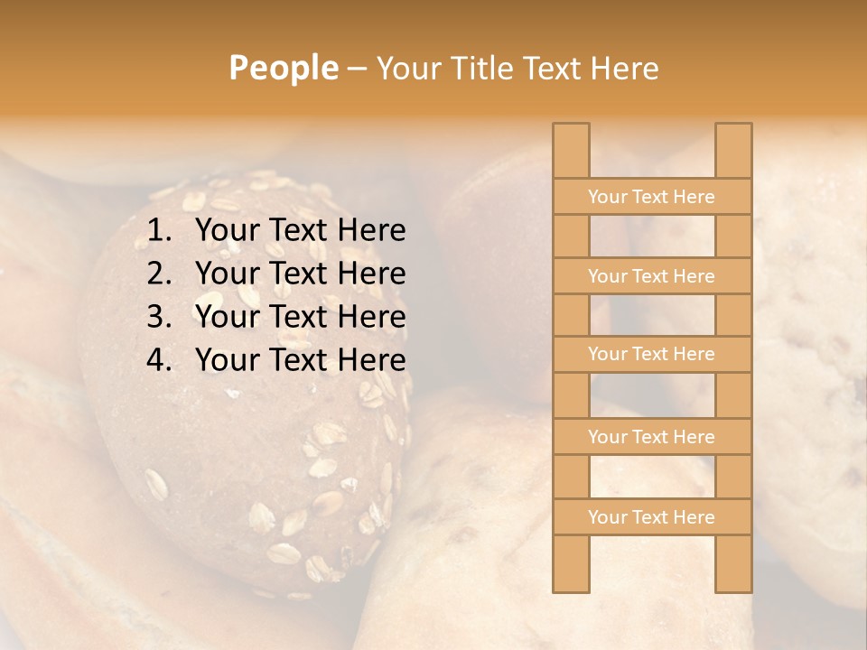 A Bunch Of Breads And Rolls On A Plate PowerPoint Template