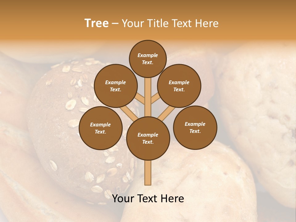 A Bunch Of Breads And Rolls On A Plate PowerPoint Template