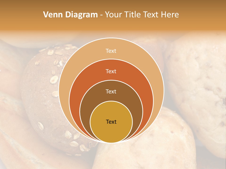 A Bunch Of Breads And Rolls On A Plate PowerPoint Template