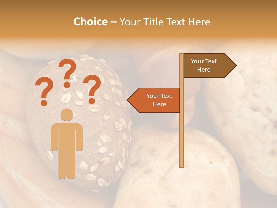A Bunch Of Breads And Rolls On A Plate PowerPoint Template