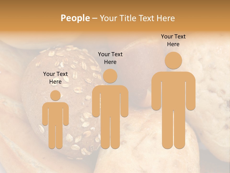 A Bunch Of Breads And Rolls On A Plate PowerPoint Template