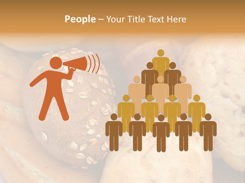 A Bunch Of Breads And Rolls On A Plate PowerPoint Template