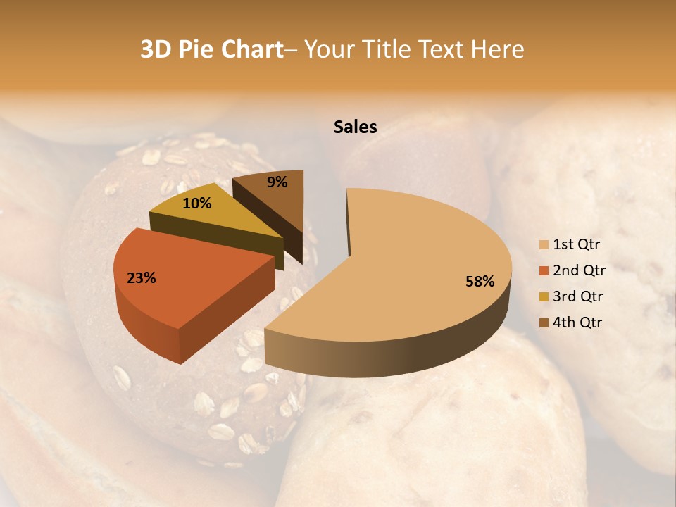 A Bunch Of Breads And Rolls On A Plate PowerPoint Template