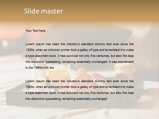 A Tray Of Breakfast Food On A Bed PowerPoint Template