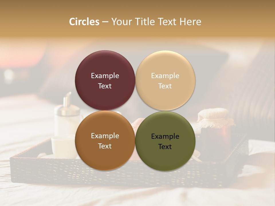 A Tray Of Breakfast Food On A Bed PowerPoint Template