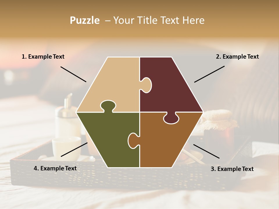 A Tray Of Breakfast Food On A Bed PowerPoint Template