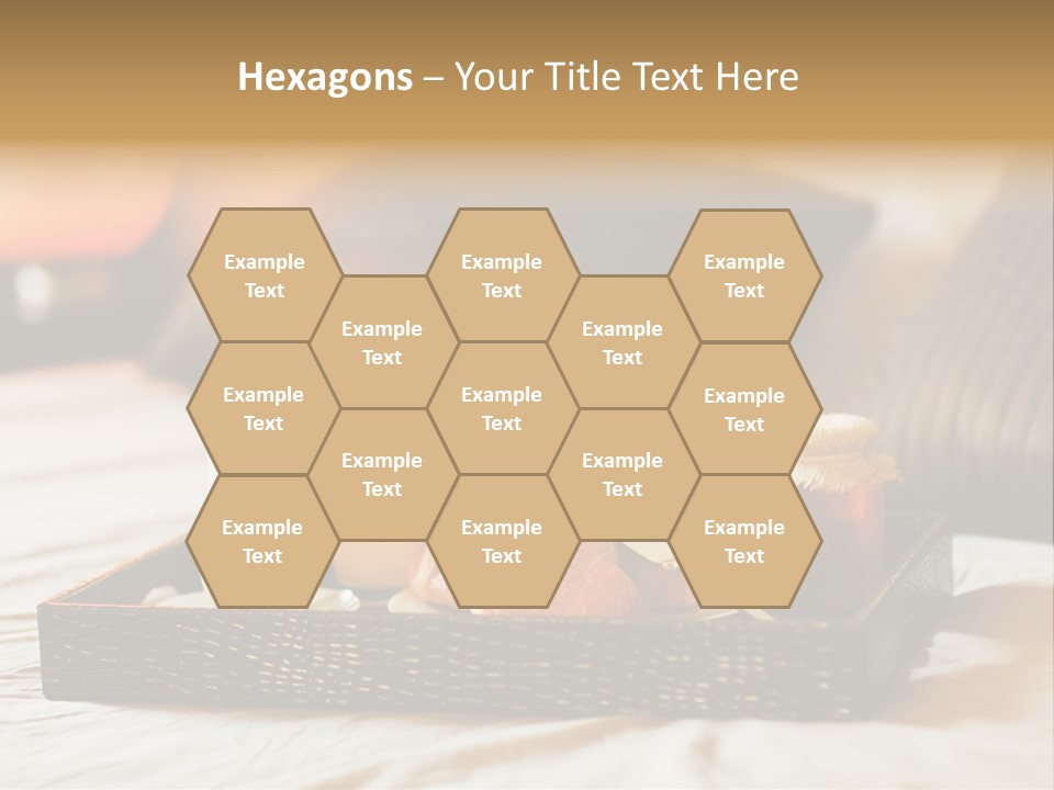 A Tray Of Breakfast Food On A Bed PowerPoint Template