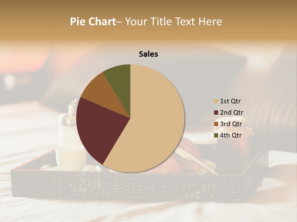 A Tray Of Breakfast Food On A Bed PowerPoint Template