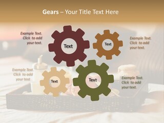 A Tray Of Breakfast Food On A Bed PowerPoint Template