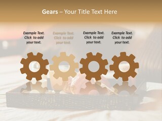 A Tray Of Breakfast Food On A Bed PowerPoint Template