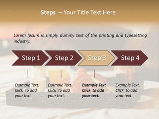 A Tray Of Breakfast Food On A Bed PowerPoint Template