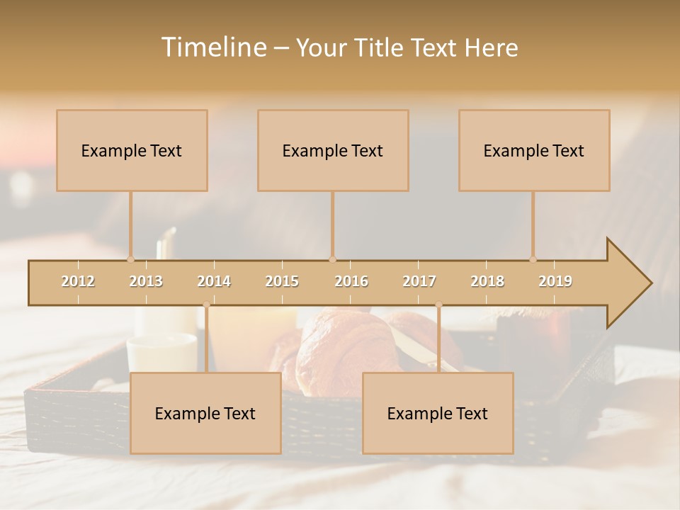 A Tray Of Breakfast Food On A Bed PowerPoint Template
