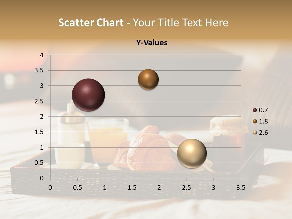 A Tray Of Breakfast Food On A Bed PowerPoint Template