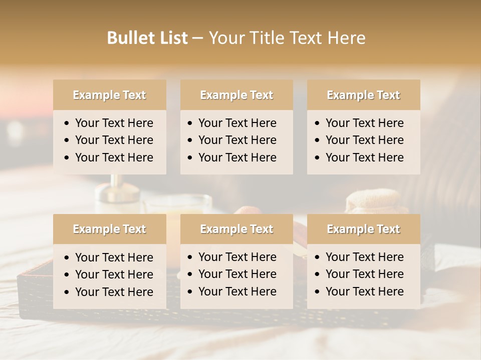 A Tray Of Breakfast Food On A Bed PowerPoint Template