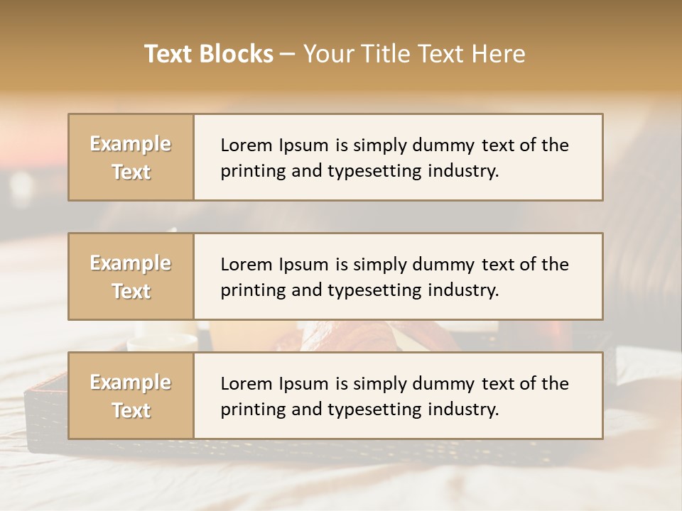 A Tray Of Breakfast Food On A Bed PowerPoint Template