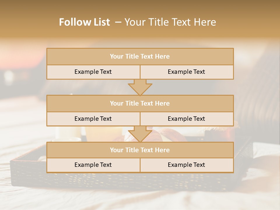 A Tray Of Breakfast Food On A Bed PowerPoint Template