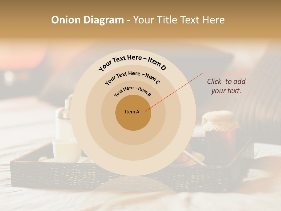 A Tray Of Breakfast Food On A Bed PowerPoint Template