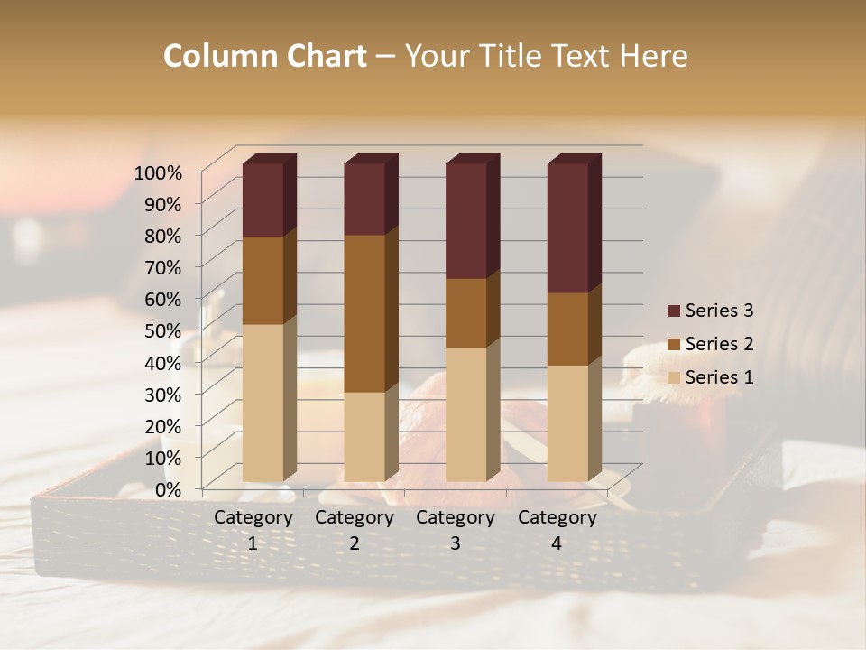 A Tray Of Breakfast Food On A Bed PowerPoint Template