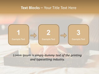 A Tray Of Breakfast Food On A Bed PowerPoint Template