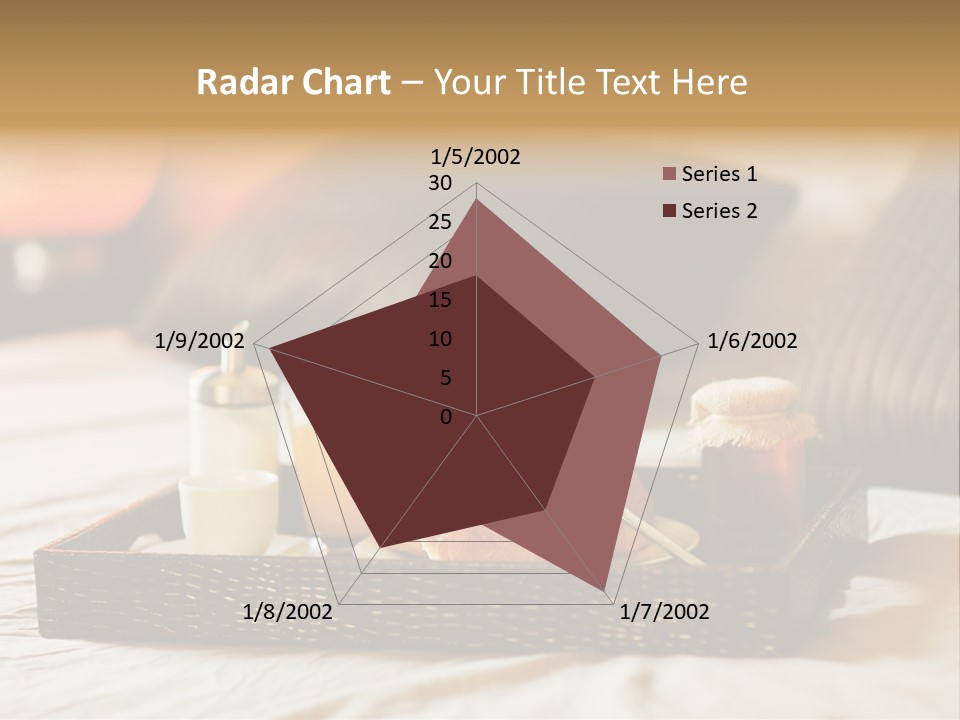 A Tray Of Breakfast Food On A Bed PowerPoint Template