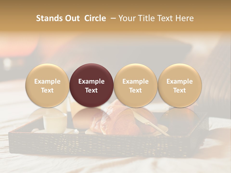 A Tray Of Breakfast Food On A Bed PowerPoint Template