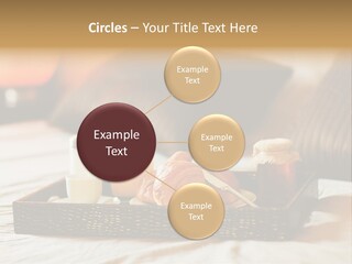 A Tray Of Breakfast Food On A Bed PowerPoint Template