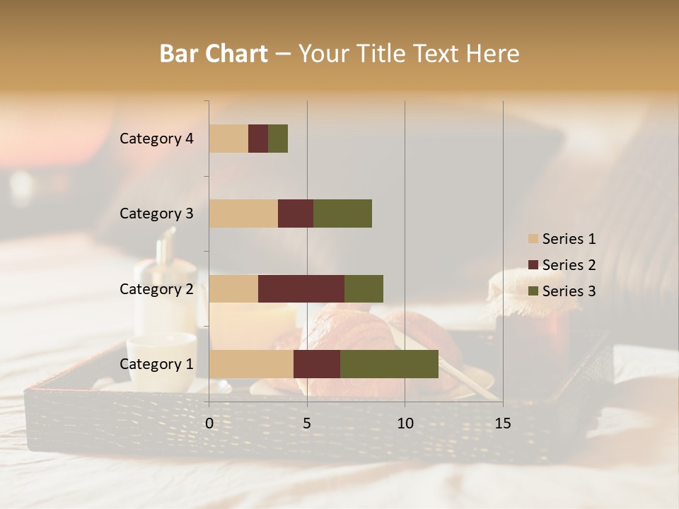 A Tray Of Breakfast Food On A Bed PowerPoint Template