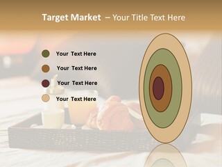 A Tray Of Breakfast Food On A Bed PowerPoint Template