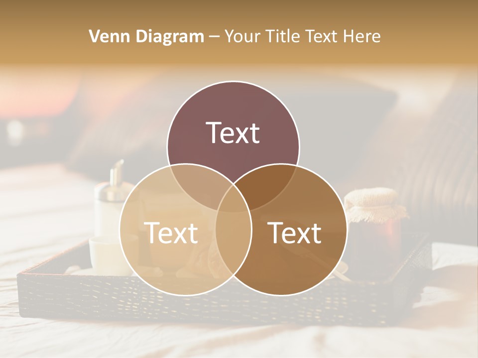 A Tray Of Breakfast Food On A Bed PowerPoint Template