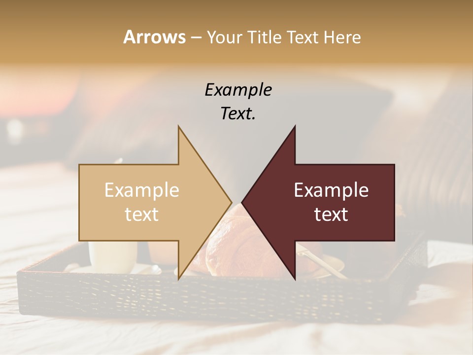 A Tray Of Breakfast Food On A Bed PowerPoint Template