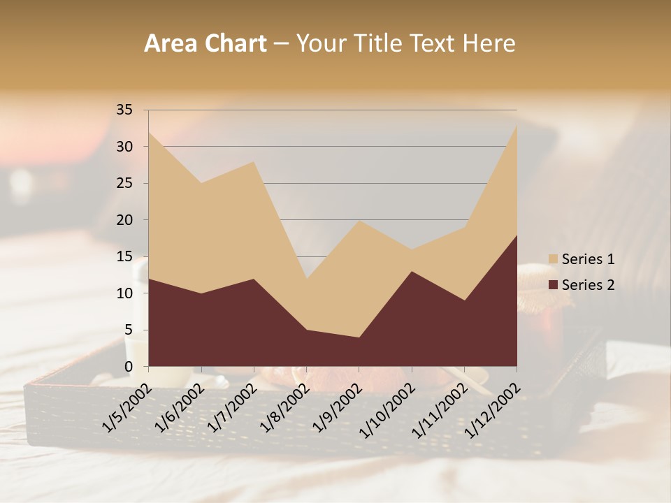 A Tray Of Breakfast Food On A Bed PowerPoint Template