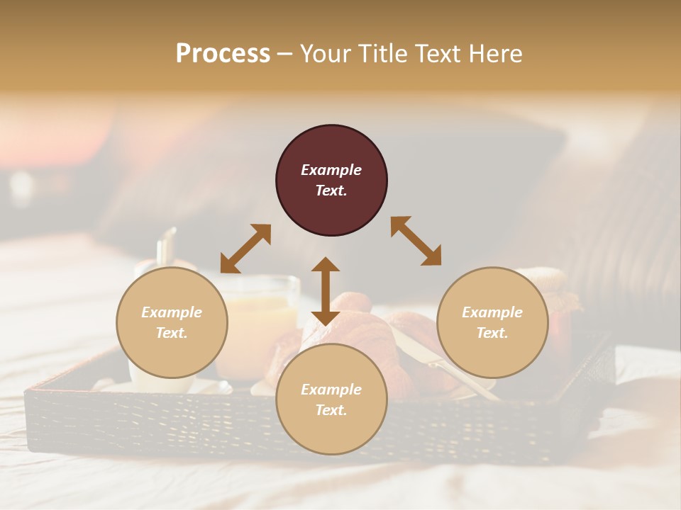A Tray Of Breakfast Food On A Bed PowerPoint Template
