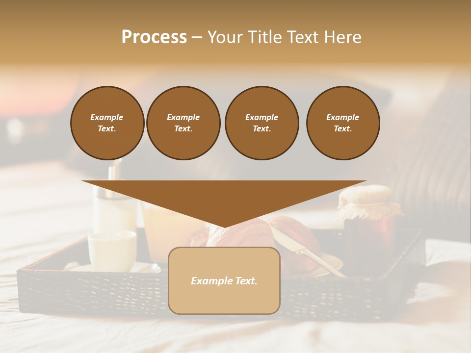 A Tray Of Breakfast Food On A Bed PowerPoint Template