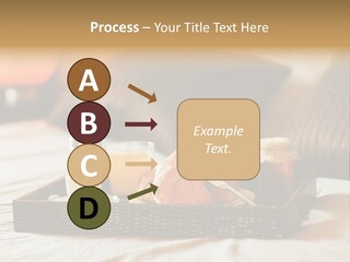 A Tray Of Breakfast Food On A Bed PowerPoint Template