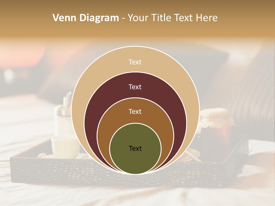 A Tray Of Breakfast Food On A Bed PowerPoint Template