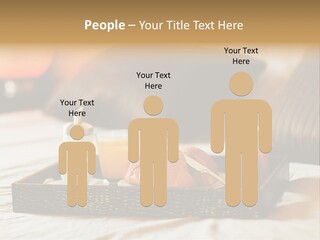 A Tray Of Breakfast Food On A Bed PowerPoint Template