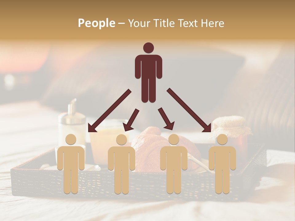 A Tray Of Breakfast Food On A Bed PowerPoint Template