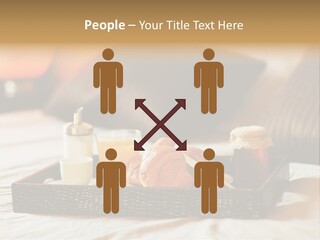 A Tray Of Breakfast Food On A Bed PowerPoint Template