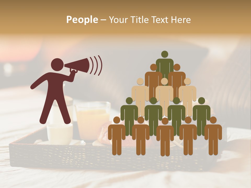 A Tray Of Breakfast Food On A Bed PowerPoint Template