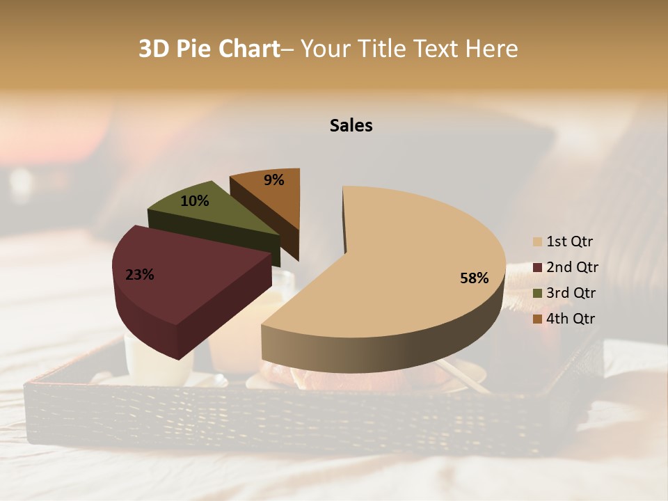A Tray Of Breakfast Food On A Bed PowerPoint Template
