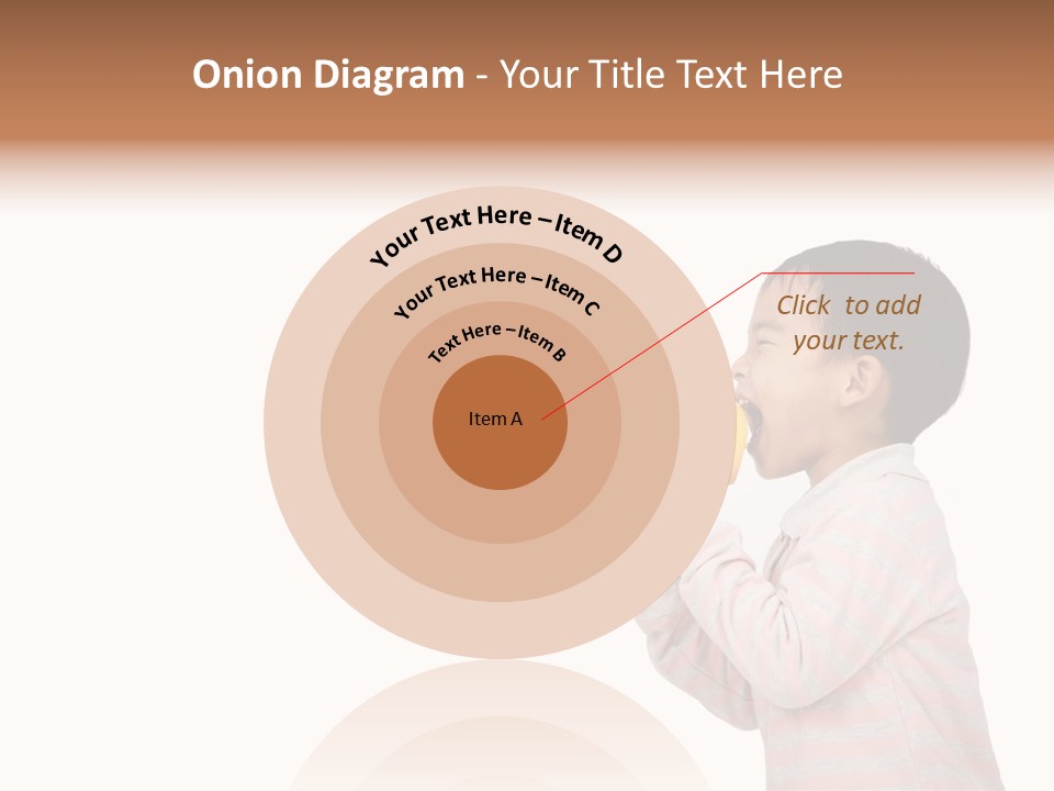 A Young Boy Holding A Yellow And White Megaphone PowerPoint Template