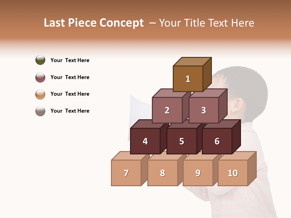 A Young Boy Holding A Yellow And White Megaphone PowerPoint Template